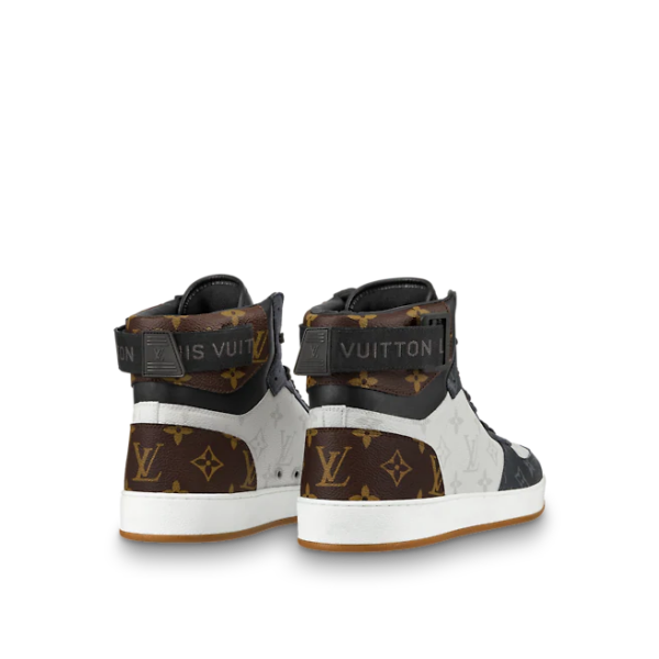 Giay Louis Vuitton Rivoli Trainer Boot "White Black Brown" 1A44VR