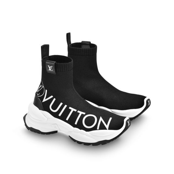 Giày Louis Vuitton Run 55 Trainers Boots 'Black' 1A9H6N - Ảnh 3