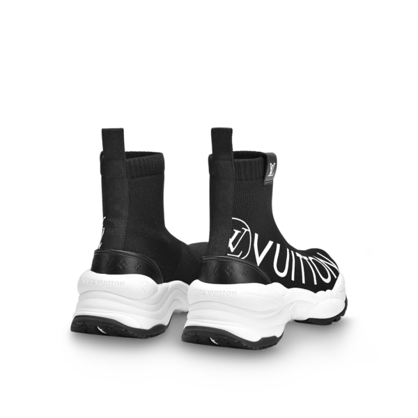 Giày Louis Vuitton Run 55 Trainers Boots 'Black' 1A9H6N - Ảnh 5