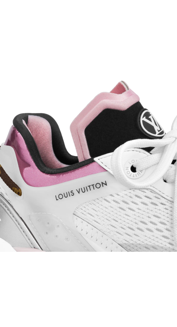 Giày Louis Vuitton Run 55 Trainers 'White Pink' 1AA16K - Ảnh 3
