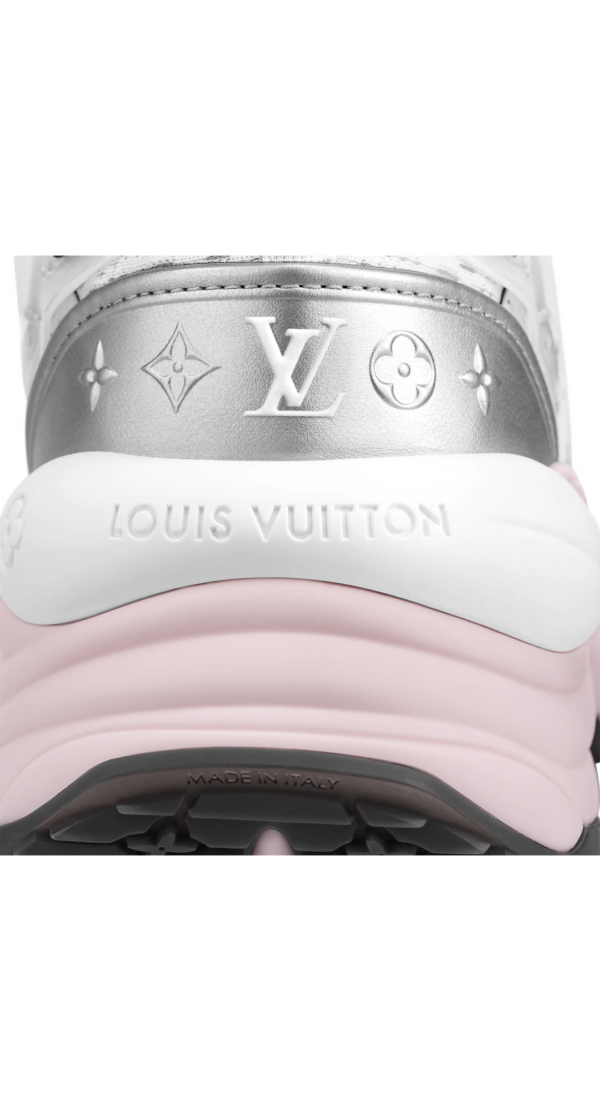 Giày Louis Vuitton Run 55 Trainers 'White Pink' 1AA16K - Ảnh 4