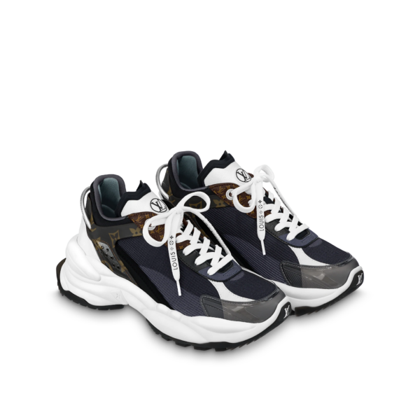 Giày Louis Vuitton Run 55 Trainers 'Black' 1AAP5L - Ảnh 2