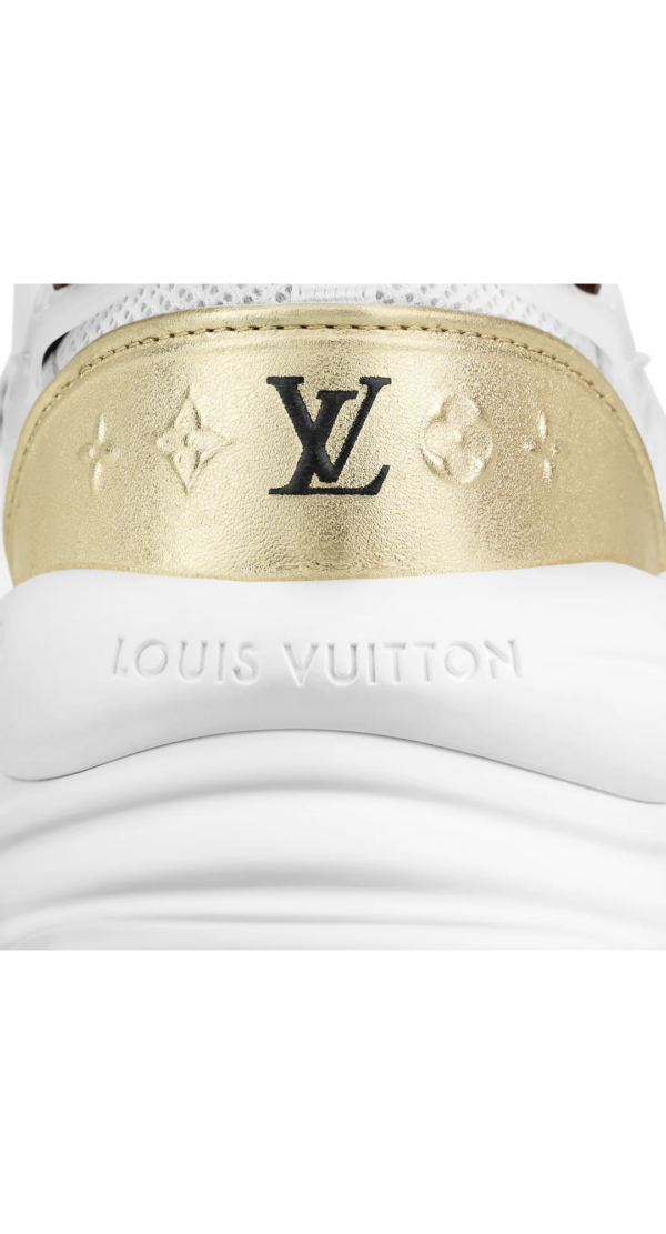 Giày Louis Vuitton Run 55 Trainers 'White Beige' 1AAP61 - Ảnh 2