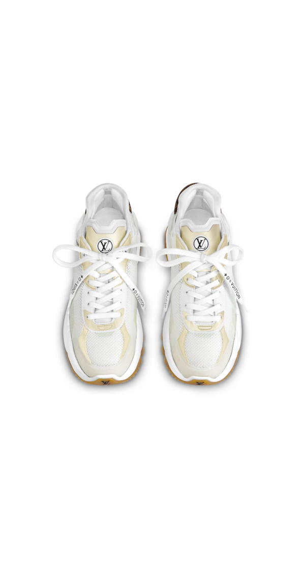 Giày Louis Vuitton Run 55 Trainers 'White Beige' 1AAP61 - Ảnh 4