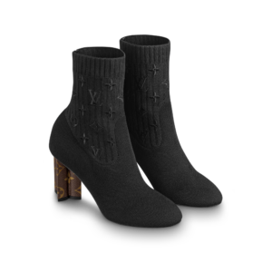 Alternative view of Giày Cao Gót Louis Vuitton Silhouette Ankle Boots 'Black' 1A855C