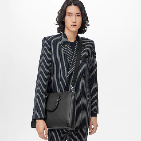 Túi Louis Vuitton Slim Briefcase 'Black Taiga' M30810 - Ảnh 7