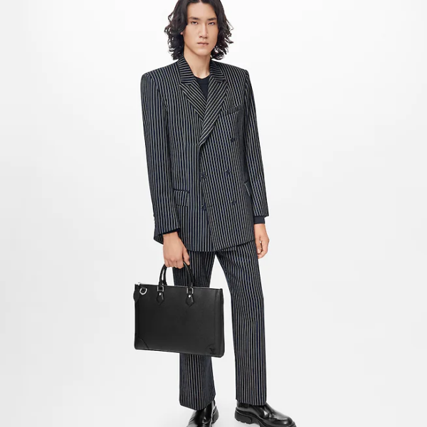 Túi Louis Vuitton Slim Briefcase 'Black Taiga' M30810 - Ảnh 9