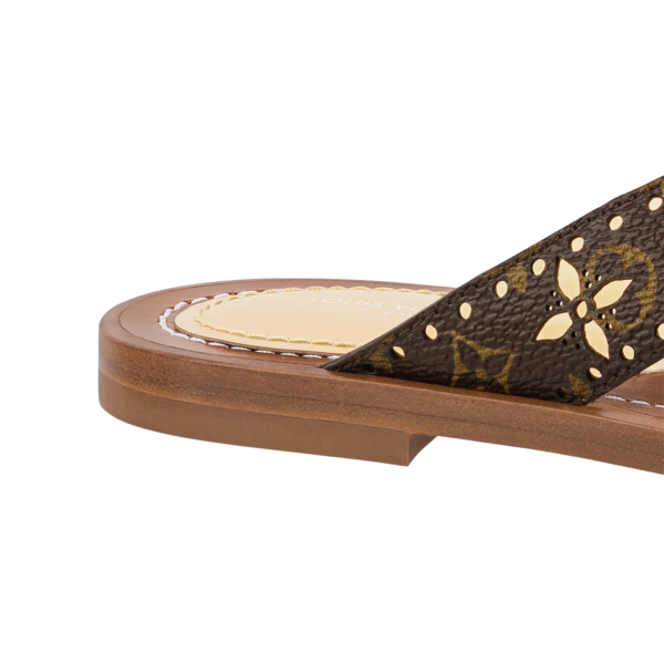 Dép Louis Vuitton Sunny Flat Sandals 'Gold' 1A9POQ - Ảnh 4