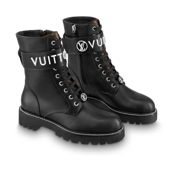 Giày Louis Vuitton Territory Flat Ranger Boots 'Black' 1A9HAI - Ảnh 2