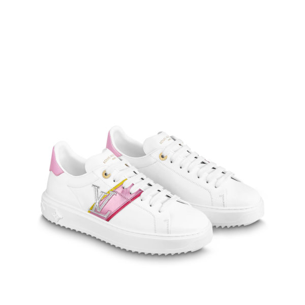 Giày Louis Vuitton Time Out Trainers 'Pink White' 1A9Q1K - Ảnh 2