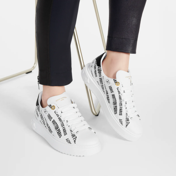 Giày Louis Vuitton Time Out Trainers 'Black' 1A9D22 - Ảnh 4