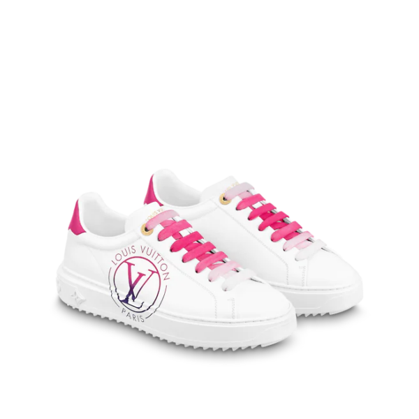 Giày Louis Vuitton Time Out Trainers 'Fuchsia Pink' 1AA1BN - Ảnh 3