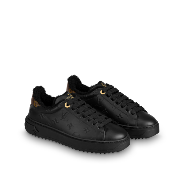 Giày Louis Vuitton Time Out Trainers 'Black' 1AAE04 - Ảnh 4