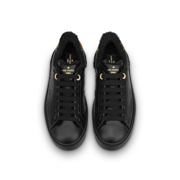Giày Louis Vuitton Time Out Trainers 'Black' 1AAE04 - Ảnh 5
