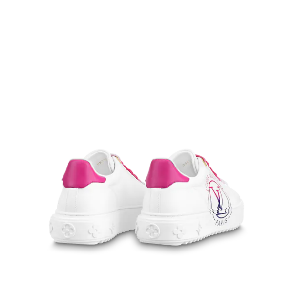 Giày Louis Vuitton Time Out Trainers 'Fuchsia Pink' 1AA1BN - Ảnh 2