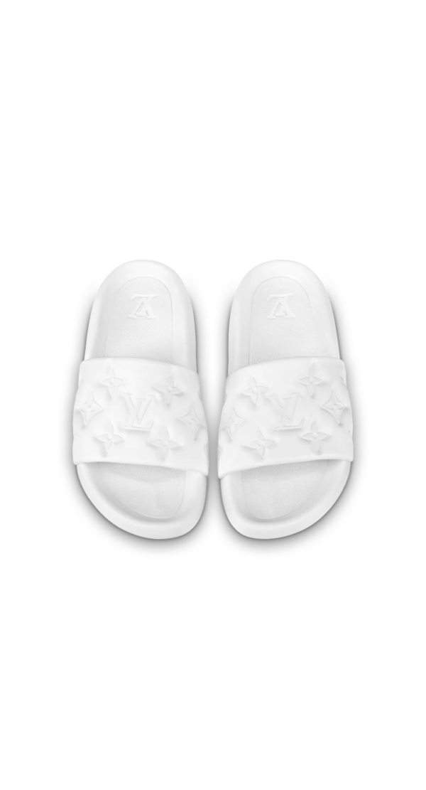 Dép Louis Vuitton Waterfront Mules 'White' 1A9FK5 - Ảnh 6