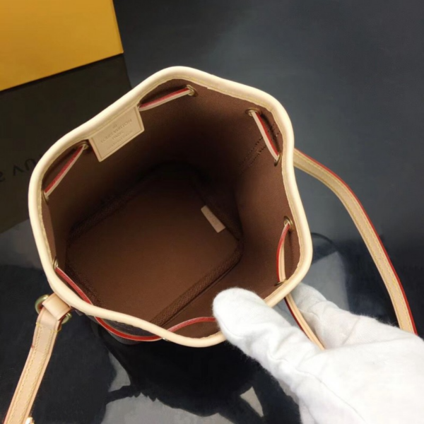 Túi Louis Vuitton Nano Noe Monogram Canvas Brown M41346 - Ảnh 5