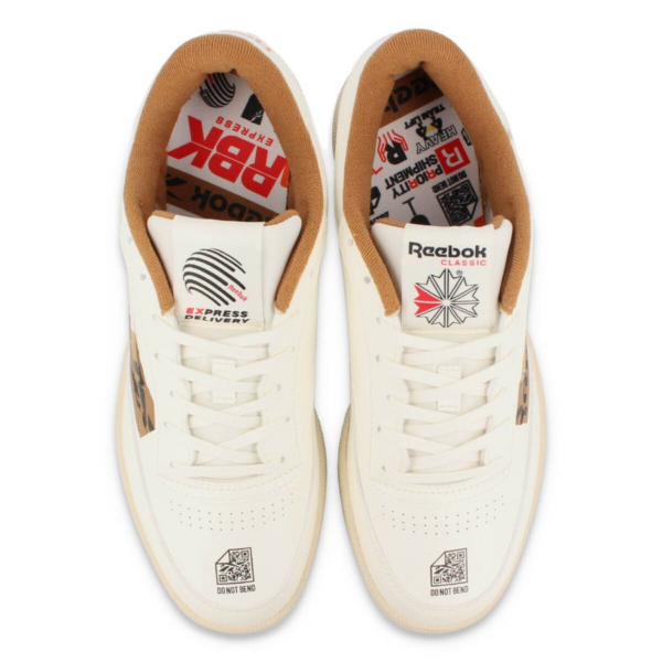 Giày Reebok Club C 85 x BlackEyePatch 'White Brown' GX1141 - Ảnh 3