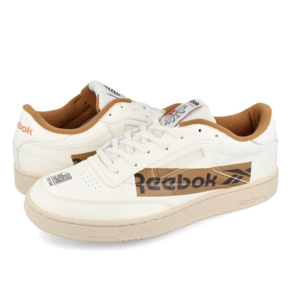 Giày Reebok Club C 85 x BlackEyePatch 'White Brown' GX1141 - Ảnh 2