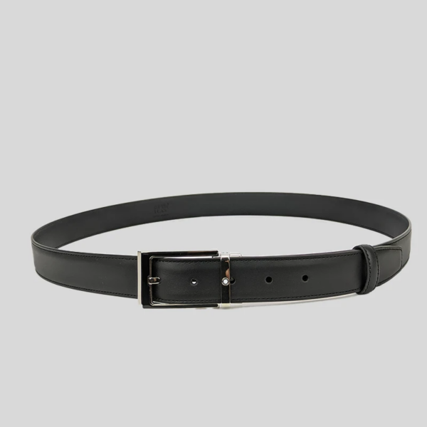 Dây Lưng Montblanc Elegant Black Leather Belt 123891 - Ảnh 3