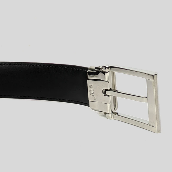 Dây Lưng Montblanc Elegant Black Leather Belt 123891 - Ảnh 4
