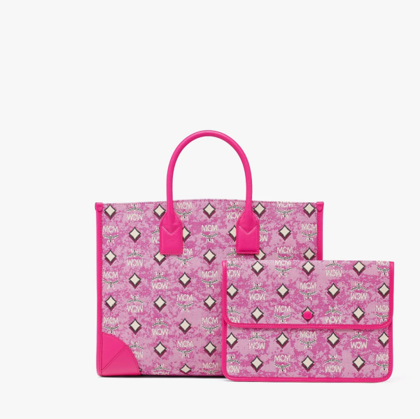 Túi MCM München Tote in Vintage 'Pink' MWTCABO02PK001 - Ảnh 4