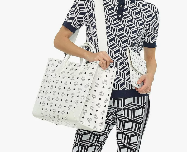 Túi MCM München Tote in Visetos MWTCSBO01WT001 - Ảnh 7