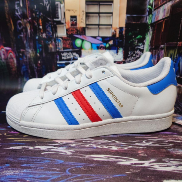 Giày Adidas SuperStar 'White Red TrueBlue' H68095 - Ảnh 4