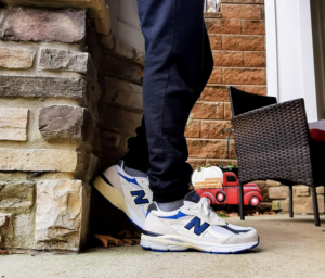 Giay New Balance In USA 990 V3 'White Blue' M990WB3