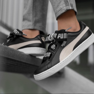 Alternative view of Giày Puma Wmns Basket Heart 'Black White' 364082-01