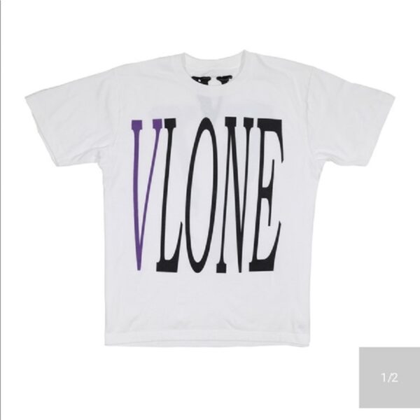 Áo Vlone Deadstock Vlone Staple Tee White Purple