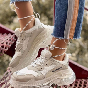 Alternative view of Giày Balenciaga Triple S Sneaker Clear Sole Beige 544351 W2GA1 9002