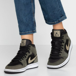 Alternative view of Giày Nike Air Jordan 1 Mid Wmns 'Olive' BQ6472-030