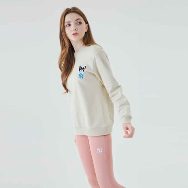 Áo MLB Sweater MLB Bull Dog Beige 31MTC1011-50B - Ảnh 3