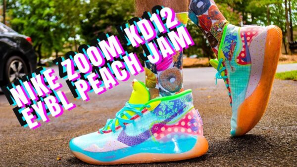Giày Nike KD 12 EYBL Peach Jam CK1195-300 - Ảnh 7
