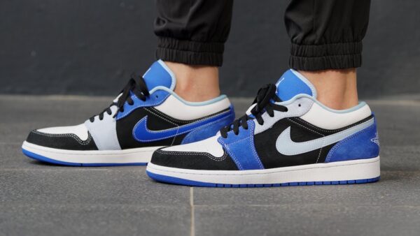 Giày Nike Air Jordan 1 Low 'Black Blue White' DH0206-400 - Ảnh 8