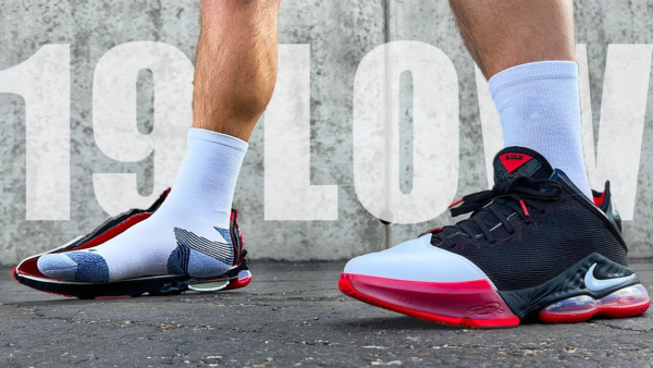 Giày Nike Lebron XIX Low EP 19 Bred Black Red DH1271-001 - Ảnh 6