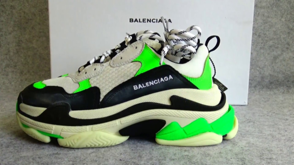 Giày Balenciaga Triple S Trainer Green Fluo 524039 W09O6 9063 - Ảnh 5