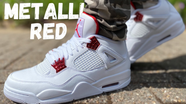 Giày Nike Air Jordan 4 Retro GS Red Metallic 408452-112 - Ảnh 2