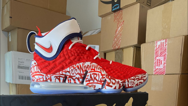 Giày Nike LeBron 17 'LeBron 4 Red Graffiti' CT6047-600 - Ảnh 7