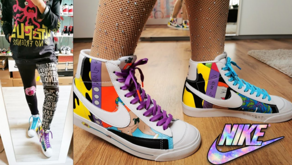 Giày Ruohan Wang x Nike Blazer Mid ’77 'Multicolor' CZ3775-900 - Ảnh 10