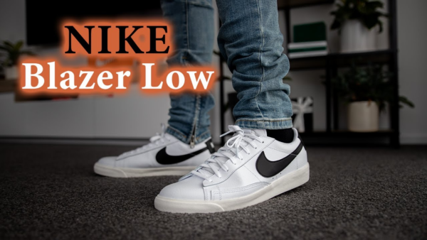 Giày Nike Blazer Low 77 GS 'White Midnight Navy' DA4074-100 - Ảnh 8