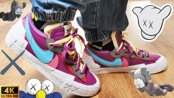 Giày Nike Blazer Low Sacai KAWS 'Purple Dusk' DM7901-500 - Ảnh 9
