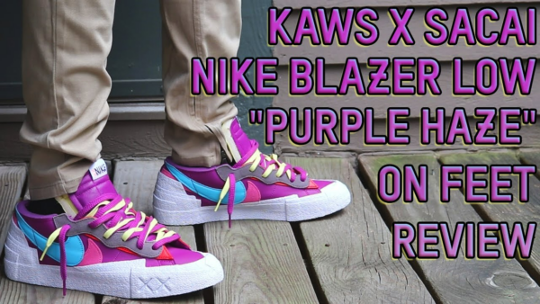 Giày Nike Blazer Low Sacai KAWS 'Purple Dusk' DM7901-500 - Ảnh 7