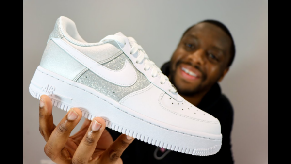 Giày Nike Air Force 1 Low White Metallic Silver DD6629-100 - Ảnh 5