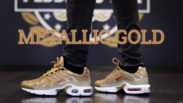 Giày Nike Air Max Plus 'Metallic Gold' AR0259-700 - Ảnh 2