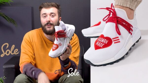 Giày Adidas NMD HU Pharrell Human Made White Red EF7223 - Ảnh 5