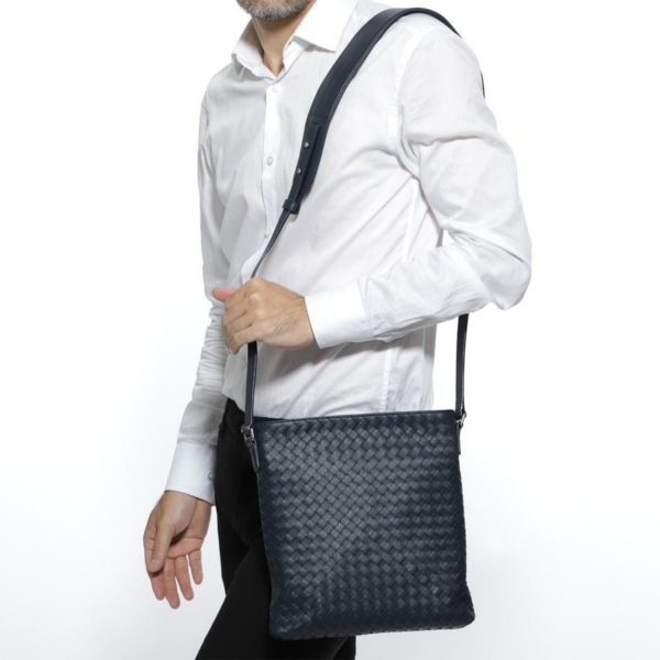 Túi Bottega Veneta Intrecciato Grey Weave Messenger Bag 577534-VBOC6-4013 - Ảnh 7