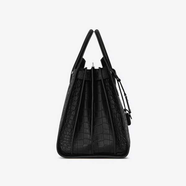 Túi Saint Laurent Sac De Jour Large Crocodile 'Black' 4781670Q50E1000 - Ảnh 3