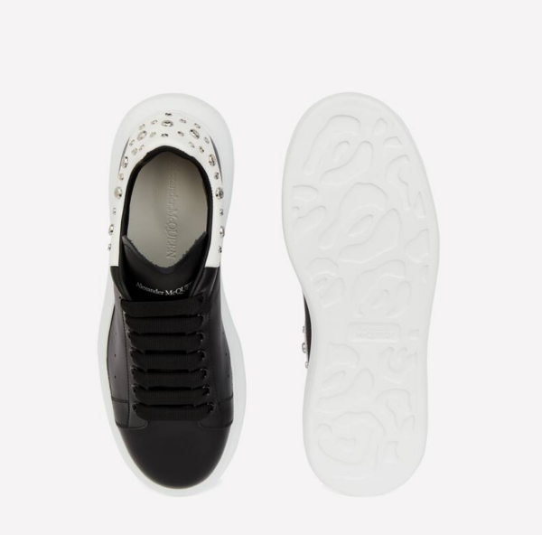 Giày Alexander McQueen Studded Oversized Sneaker 'White Black' 553776-WHGP5-1070 - Ảnh 3